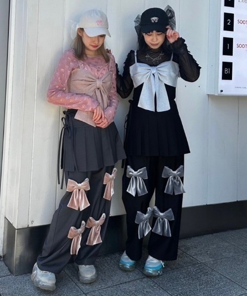 Candy Stripper パンツ PRECIOUS RIBBON PLEATS WRAP SKIRT