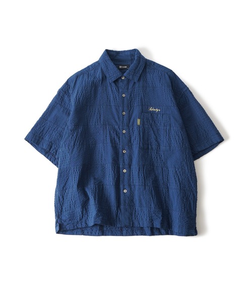 専用S/S ササフラス 半袖 ワークシャツ S Subciety（サブサエティ） シャツ 半袖 Patch work shirt メンズ