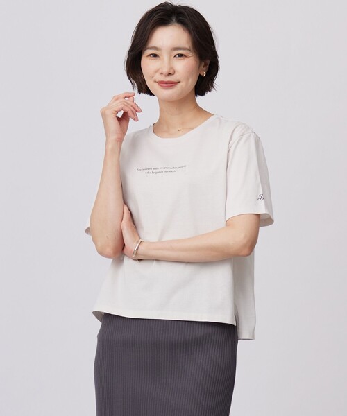 tシャツ 「洗える」ロゴTEE カットソー レディース