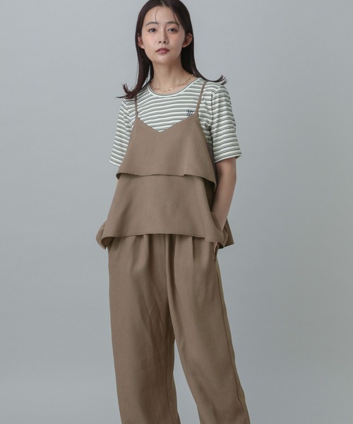 リネンサロペット GLOBAL WORK サロペット オーバーオール MATINEE LINE/リネン