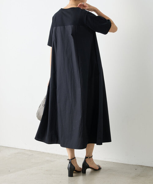 BEARDSLEY ワンピース NEWカットコンビフレアワンピース