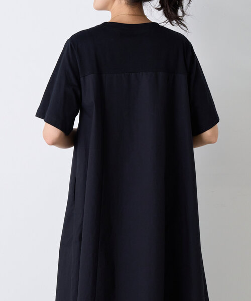 BEARDSLEY ワンピース NEWカットコンビフレアワンピース