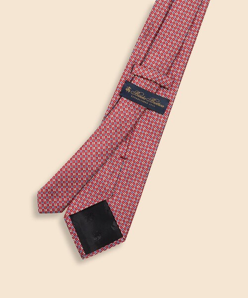 【今季完売品】Brooks Brothers シルクカルザイタイ Brooks Brothers｜シルク フラワーモチーフ ジャカードタイ
