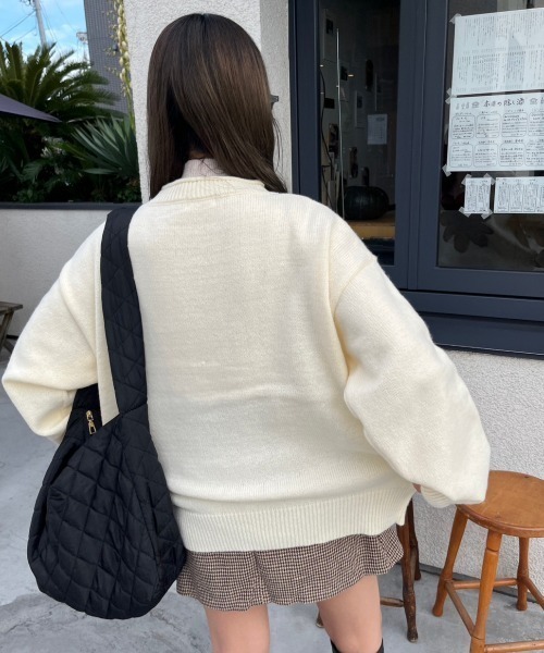 「nemne store」 長袖ニット フリー アイボリー レディース_画像7