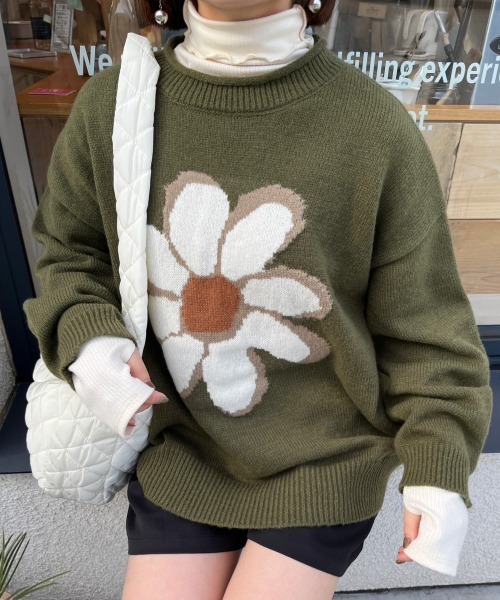 「nemne store」 長袖ニット フリー アイボリー レディース_画像8