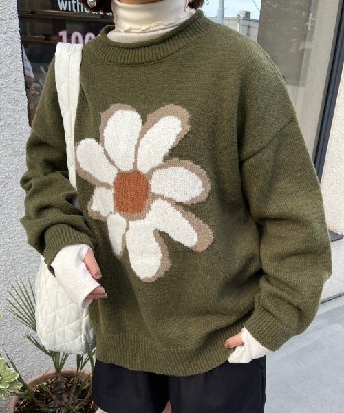 「nemne store」 長袖ニット フリー アイボリー レディース_画像9