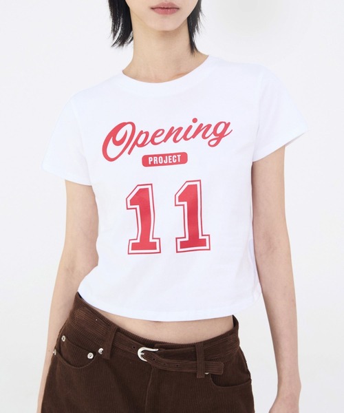 tシャツ Opening Project／クロップド11TEE レディース