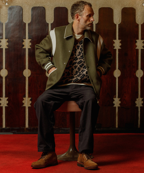 「WILD LIFE TAILOR Adam et Rope'」 スタジャン M ブルー メンズ_画像3