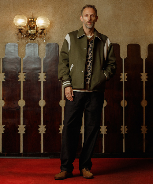 「WILD LIFE TAILOR Adam et Rope'」 スタジャン M ブルー メンズ_画像4