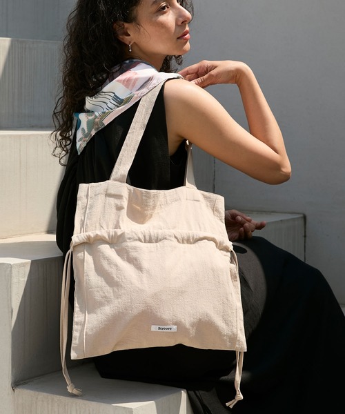 MUSINSA STANDARD_W's_ウォッシュコットンショルダーバッグ_3色 Stroove ショルダーバッグ バッグ Sand wash cotton 2way