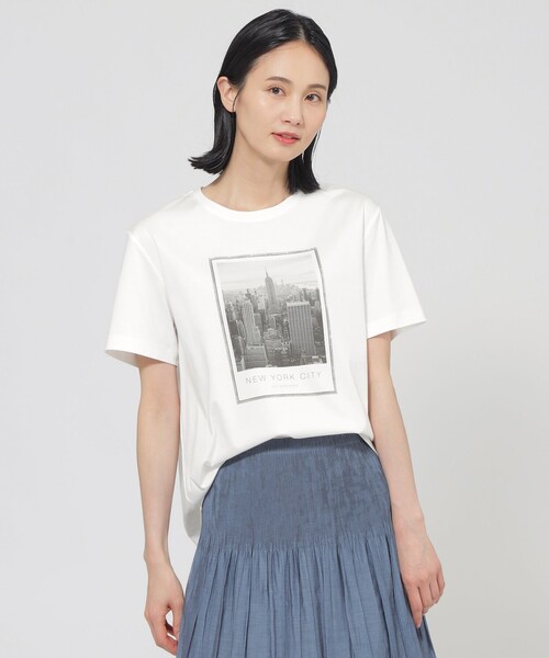 tシャツ 「ウォッシャブル」コーコランスムースフォトＴシャツ レディース