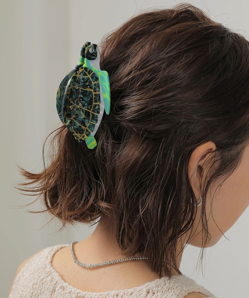 ヘアクリップ 海の動物 クジラ ジンベイザメ カメ 魚 バンス