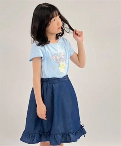 axes femme tシャツ グラデーションハートTシャツ キッズ 子供