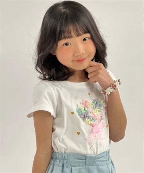 アクシーズファム　キッズTシャツセット 140cm 5枚セット　ピンク系 2WAY肩開きTシャツ｜アクシーズファム アウトレットの
