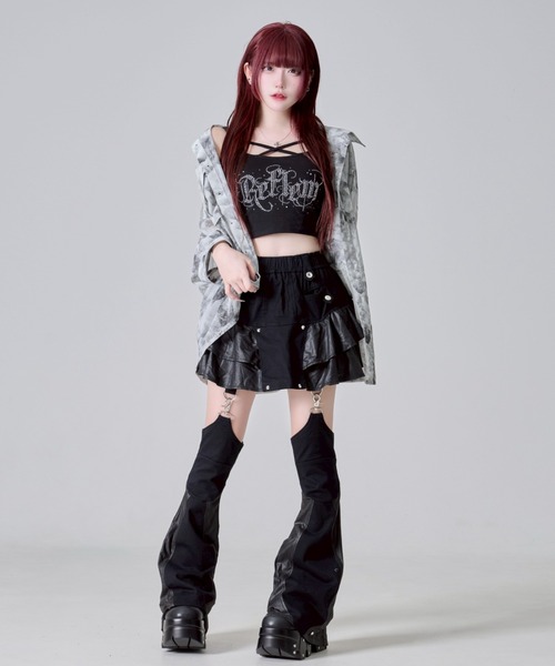 ブラウス シャツ 「REFLEM/レフレム」カーゴポケット付きシアーシャツ レディース メンズ REFLEM ブラウス シャツ 「REFLEM/レフレム」カーゴポケット付き