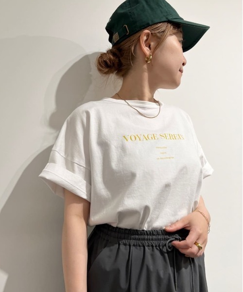 tシャツ メッセージロゴＴシャツ レディース
