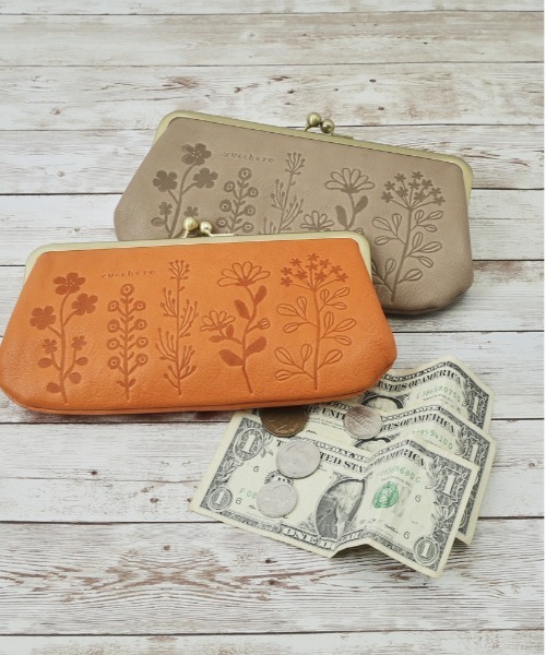 財布 zucchero ズッケロ 花柄デザインがま口長財布 レディース