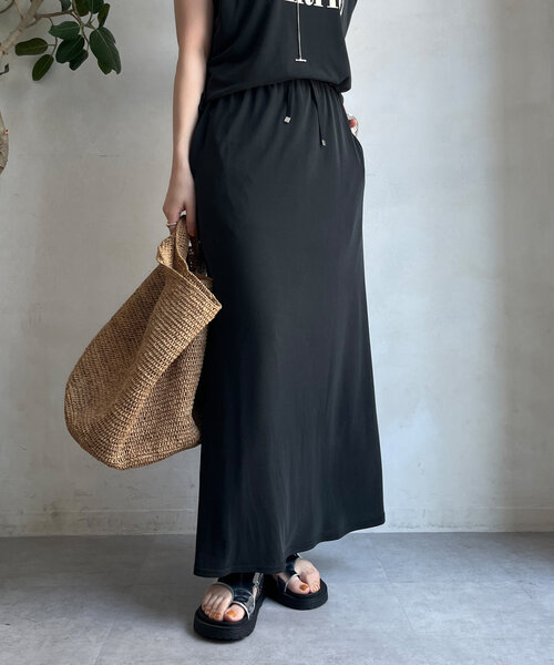 DouDou（ドゥドゥ） スカート 「セットアップ可」ソフトロングスカート