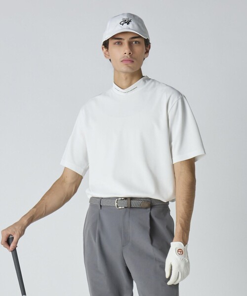 UNITED ARROWS GOLF ポロシャツ メンズ ロゴ ワイド ハイネック
