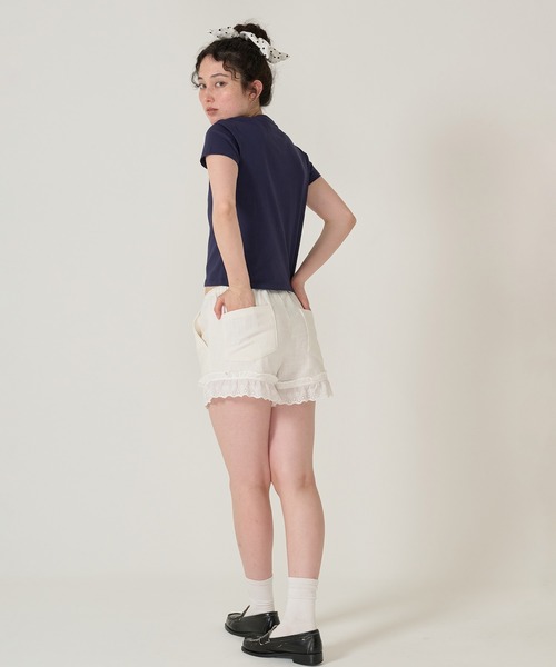 TINA：JOJUN（ティーナジョジュン） パンツ レース付き ショートパンツ