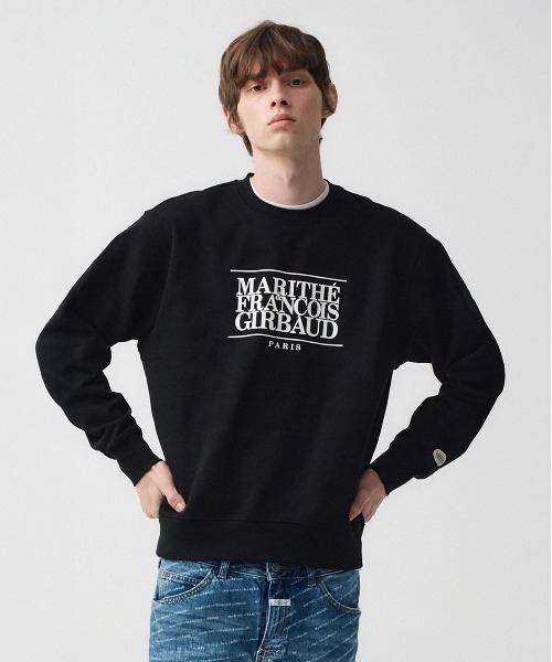 marithe francois girbaudロゴプリント トレーナー MARITHE + FRANCOIS GIRBAUD トレーナー スウェット CLASSIC