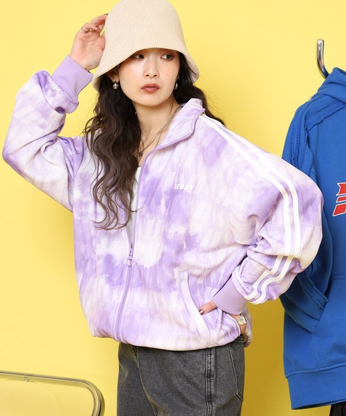 NERDY ジャージ モノグラムウォーターカラートラックトップ メンズ