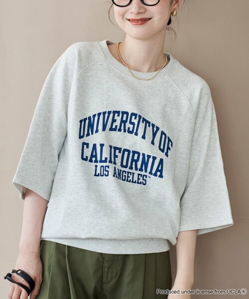 tシャツ 「UCLA 別注」 カレッジプリント裏毛ハーフスリーブプルオーバー レディース | UCLA