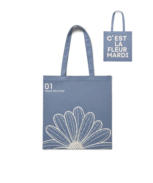 Mardi Mercredi エコバッグ CANVAS BAG FLOWER : ZOZOTOWN Yahoo