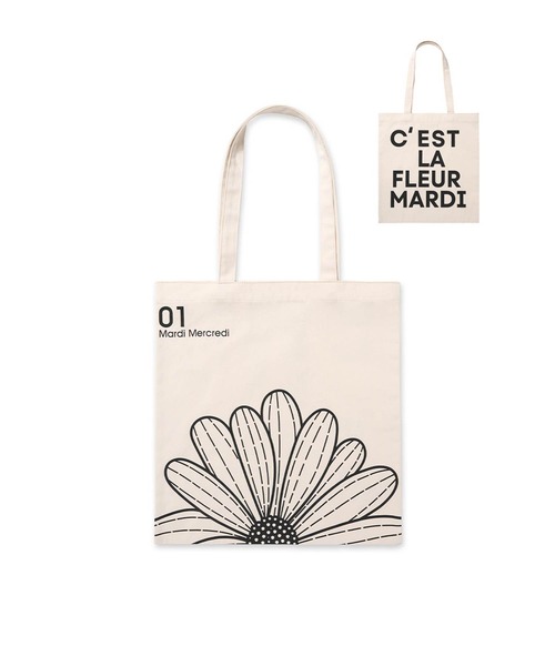 Mardi Mercredi 花柄トートバッグ　フラワープリント エコバッグ Mardi Mercredi エコバッグ CANVAS BAG FLOWER : ZOZOTOWN Yahoo