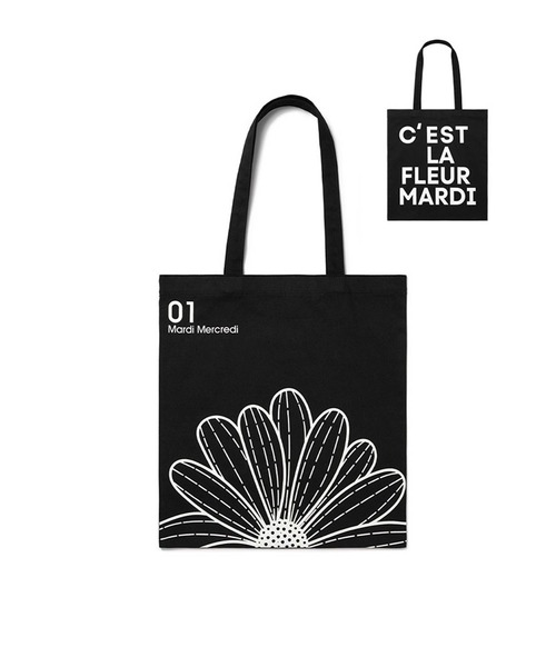 Mardi Mercredi エコバッグ CANVAS BAG FLOWER : ZOZOTOWN Yahoo