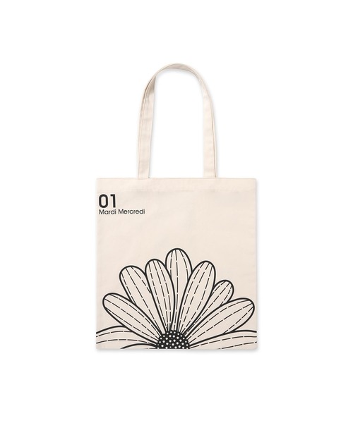 Mardi Mercredi エコバッグ CANVAS BAG FLOWER : ZOZOTOWN Yahoo