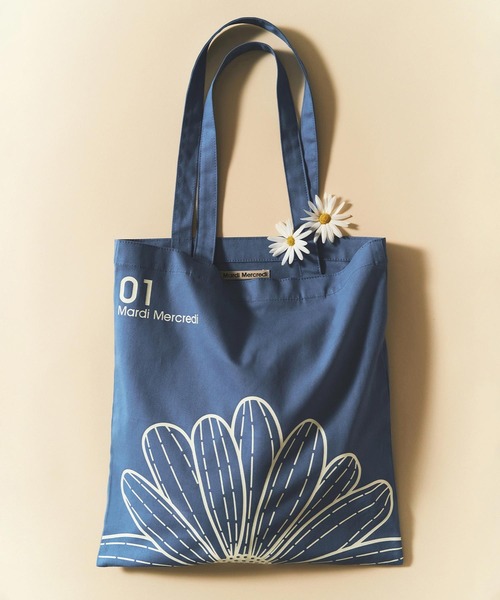 Mardi Mercredi 花柄トートバッグ　フラワープリント エコバッグ Mardi Mercredi エコバッグ CANVAS BAG FLOWER : ZOZOTOWN Yahoo
