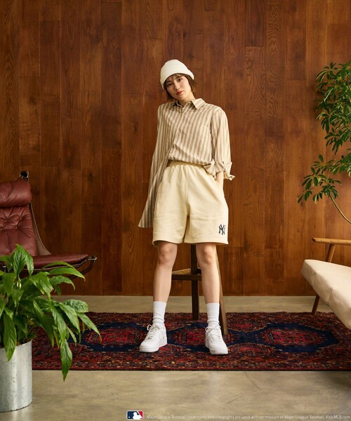 「PUBLUX」 ショートパンツ M ネイビー レディース_画像8
