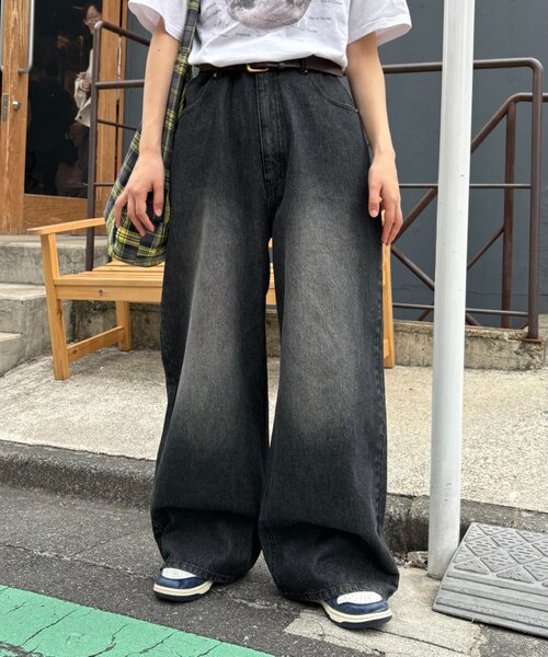 「CIAOPANIC TYPY」 加工デニムパンツ LARGE インディゴブルー レディース