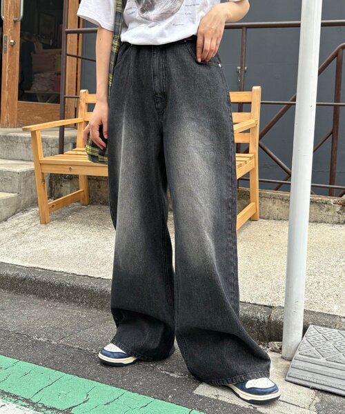 「CIAOPANIC TYPY」 加工デニムパンツ LARGE インディゴブルー レディース