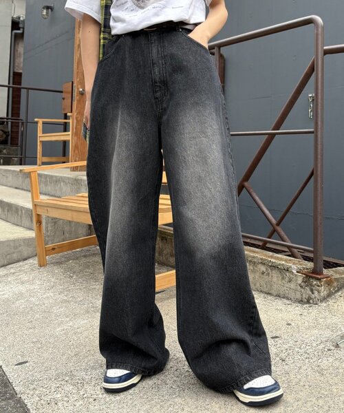 「CIAOPANIC TYPY」 加工デニムパンツ LARGE インディゴブルー レディース