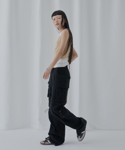 「GIUNON」 カーゴパンツ 0 ブラック レディース