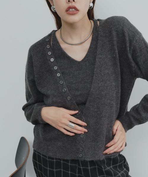 DFFUR. カーディガン メニーボタンニットカーディガンセット
