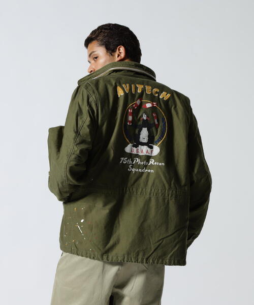 ミリタリージャケット モッズコート WASHED M-65 EMB CUSTOM JACKET / ウォッシュド M-65 エンブロイダリー カスタムの画像