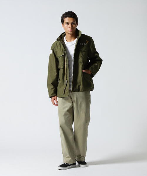 ミリタリージャケット モッズコート WASHED M-65 EMB CUSTOM JACKET / ウォッシュド M-65 エンブロイダリー カスタムの画像