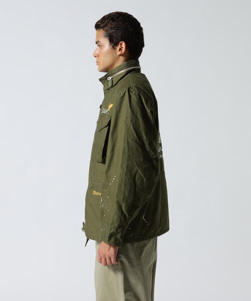 ミリタリージャケット モッズコート WASHED M-65 EMB CUSTOM JACKET / ウォッシュド M-65 エンブロイダリー カスタムの画像