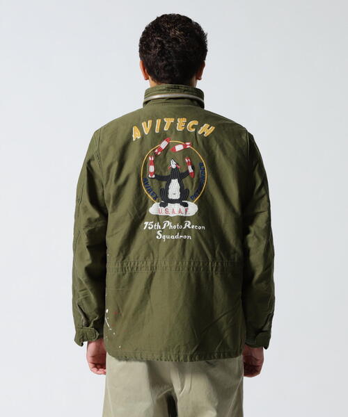 ミリタリージャケット モッズコート WASHED M-65 EMB CUSTOM JACKET / ウォッシュド M-65 エンブロイダリー カスタムの画像
