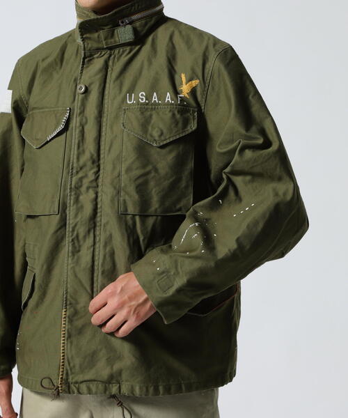ミリタリージャケット モッズコート WASHED M-65 EMB CUSTOM JACKET / ウォッシュド M-65 エンブロイダリー カスタムの画像