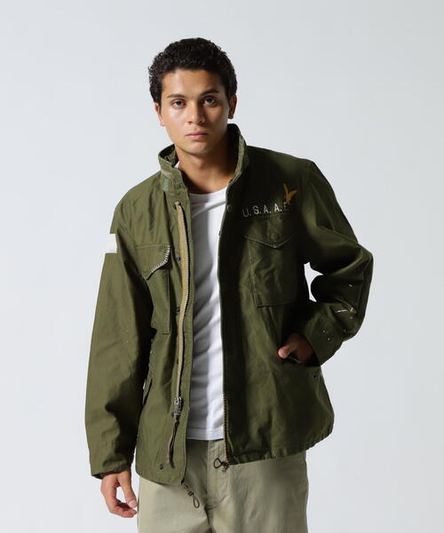 ミリタリージャケット モッズコート WASHED M-65 EMB CUSTOM JACKET / ウォッシュド M-65 エンブロイダリー カスタムの画像