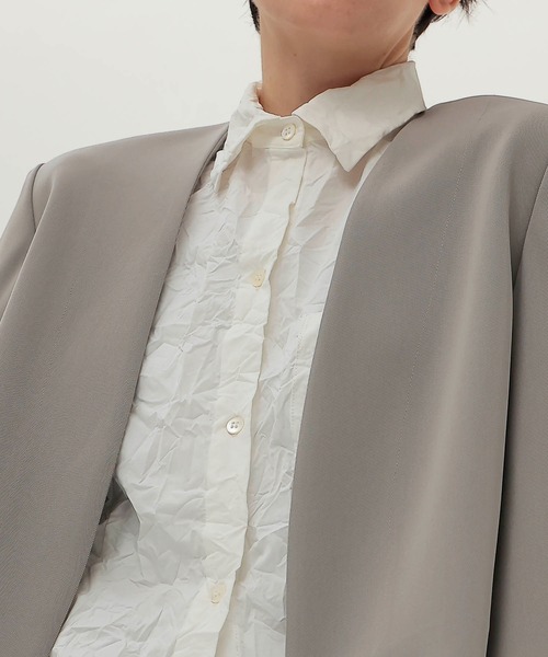 ジャケット ノーカラージャケット slit sleeve cape jacket(スリットスリーブケープジャケット) レディースの画像