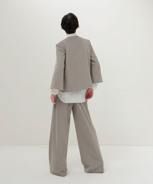 ジャケット ノーカラージャケット slit sleeve cape jacket(スリットスリーブケープジャケット) レディースの画像