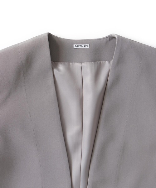ジャケット ノーカラージャケット slit sleeve cape jacket(スリットスリーブケープジャケット) レディースの画像