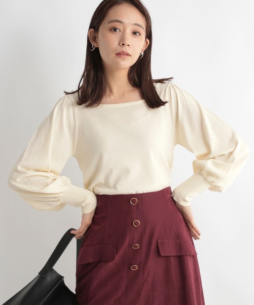 「Andemiu」 長袖ニット FREE アイボリー レディース_画像5