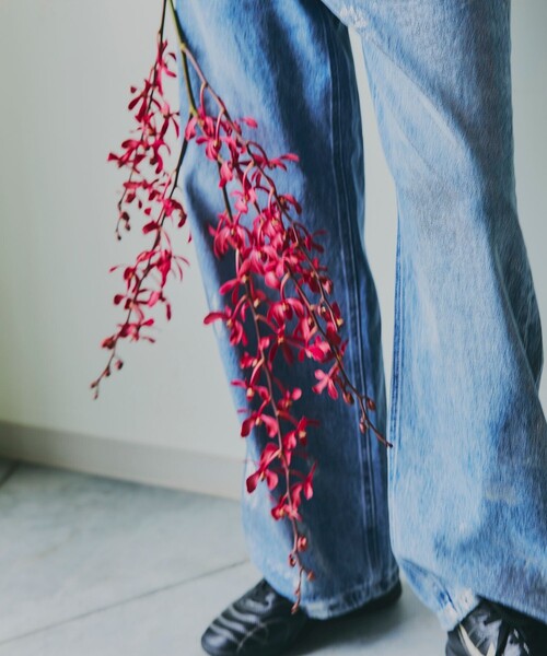 「FREAK'S STORE」 デニムパンツ MEDIUM ライトブルー レディース_画像3