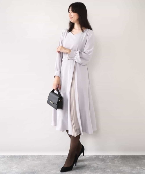 OFUON（オフオン） ワンピース 「2025AW」シフォンプリーツデザイン